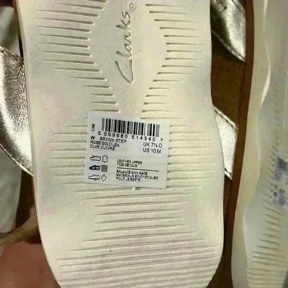 Women’s CLARKS BRYNN STEP STRAPPY ANKLE STRAP Leather sandal- Size 10 - Picture 9 of 9